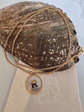 Gold Rope Adjustable Necklace with Pendant